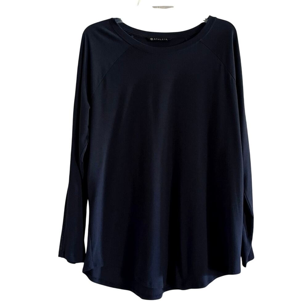 Athleta Cloudlight Hybrid Top Womens Size L Mesh Raglan Gym Travel Lightweight